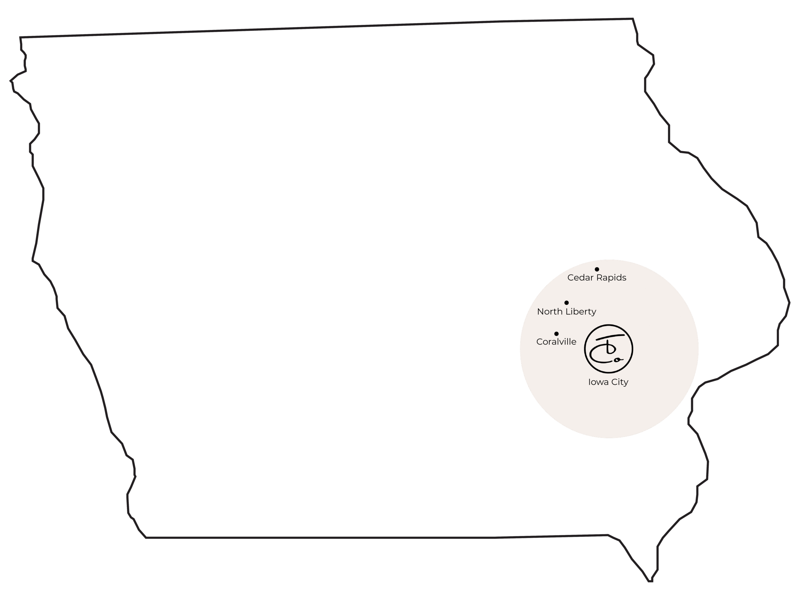 Iowa Map BW TCOlogos2 01